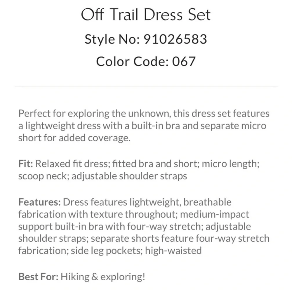 Free People Off Trail Dress Set Top L Bottom M NWT